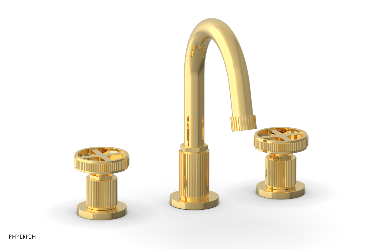 DUSTRIE Widespread Faucet - Cross Handle - Grooved 370-01