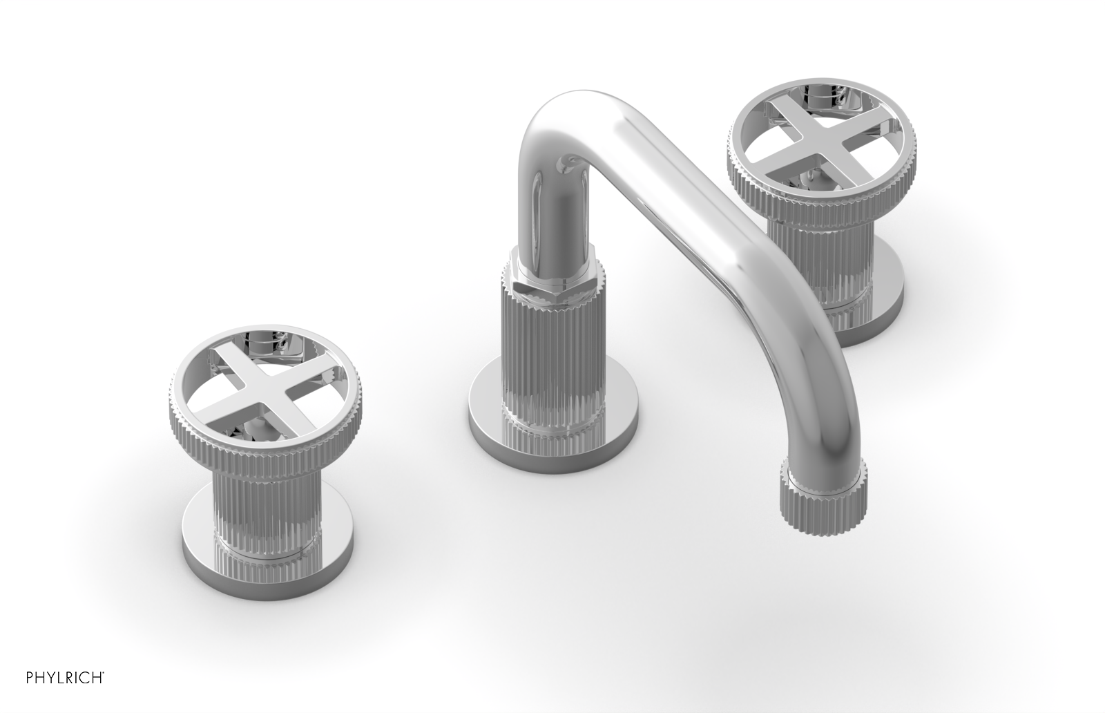 DUSTRIE Widespread Faucet - Cross Handle - Grooved 370-03