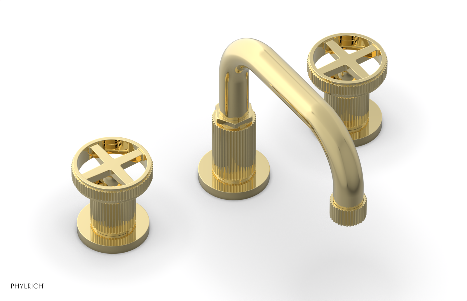 DUSTRIE Widespread Faucet - Cross Handle - Grooved 370-03