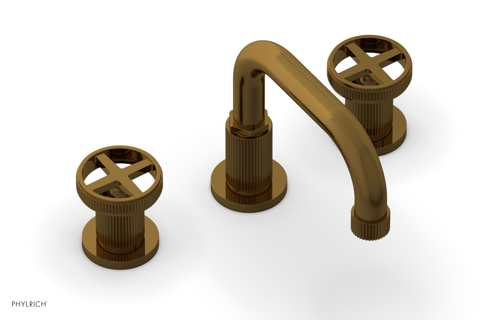 DUSTRIE Widespread Faucet - Cross Handle - Grooved 370-03