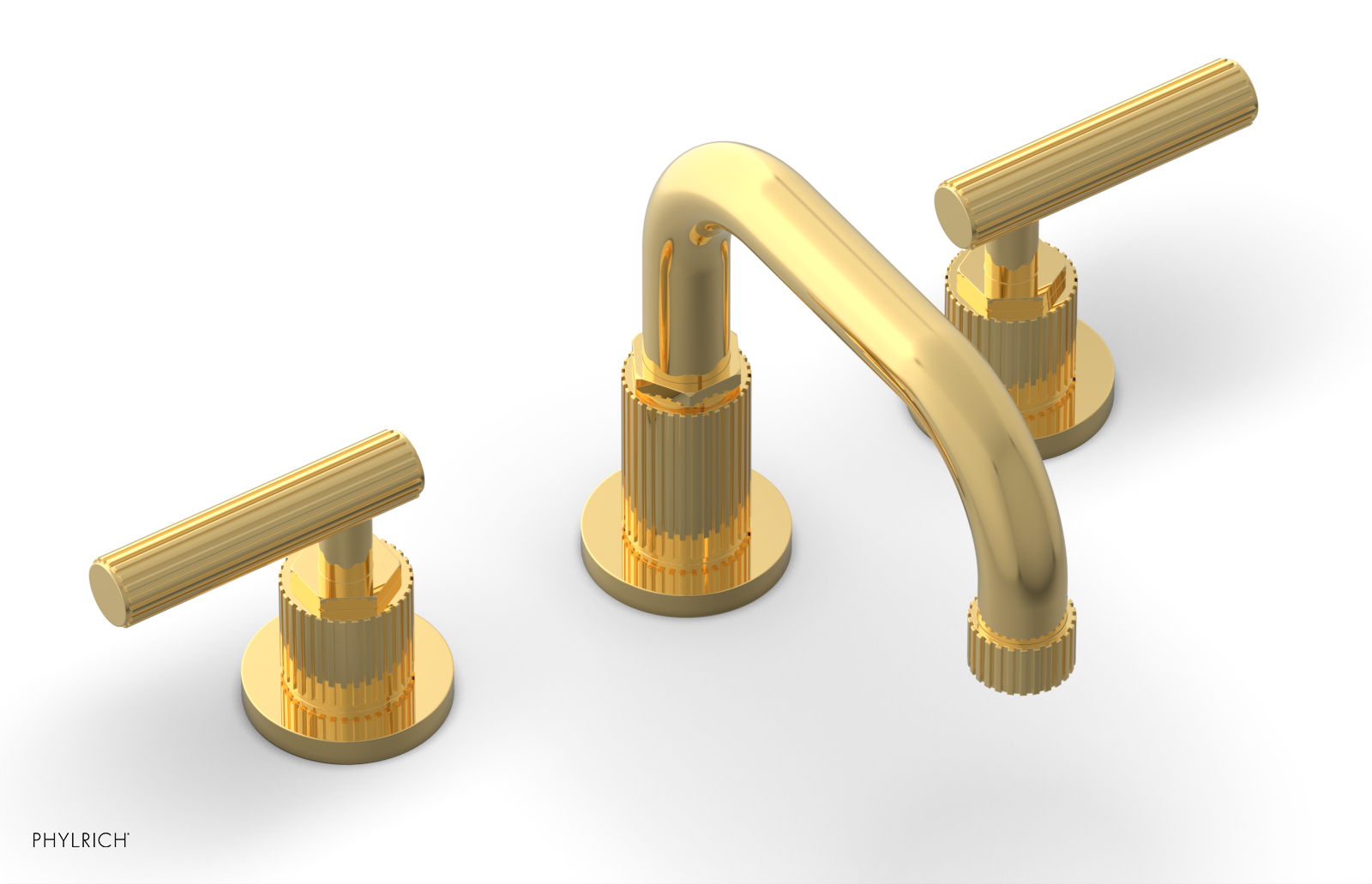 DUSTRIE Widespread Faucet - Lever Handle - Grooved 370-04 - Phylrich DUSTRIE Widespread Faucet - Lever Handle - Grooved 370-04 - Phylrich
