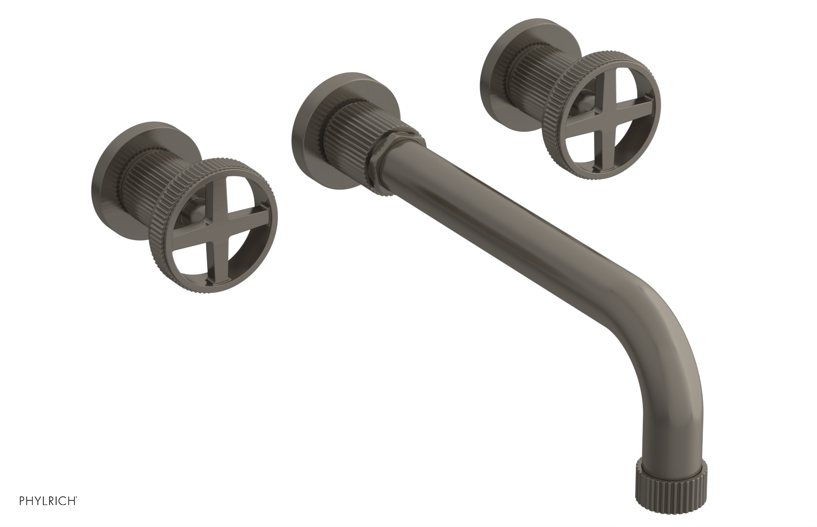 DUSTRIE - Wall Tub Set - 10" Spout - Cross Handles - Grooved 370-56-10
