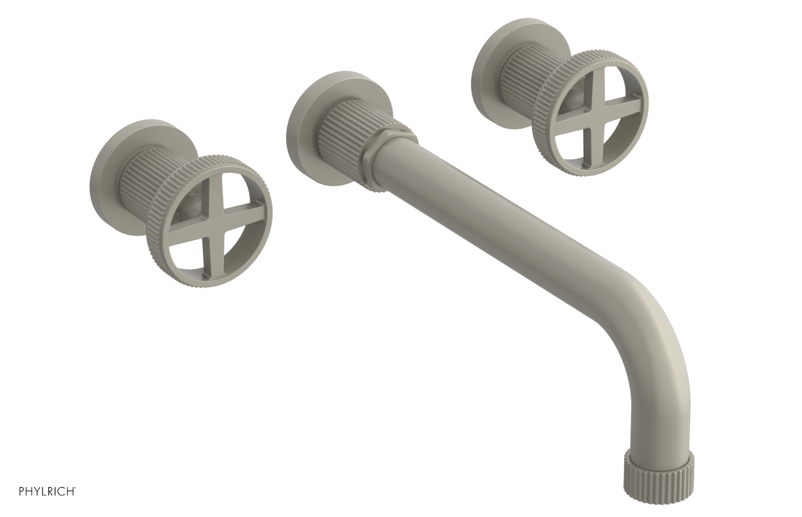 DUSTRIE - Wall Tub Set - 10" Spout - Cross Handles - Grooved 370-56-10