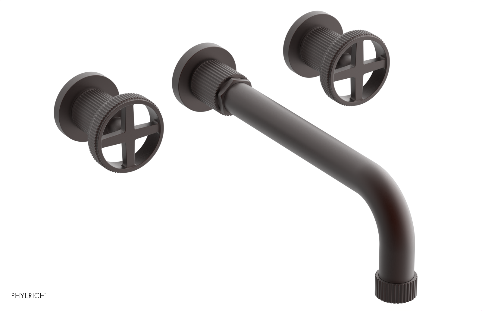 DUSTRIE - Wall Tub Set - 10" Spout - Cross Handles - Grooved 370-56-10