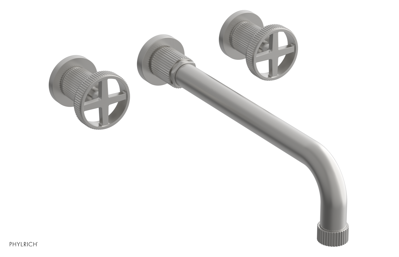 DUSTRIE - Wall Tub Set - 12" Spout - Cross Handles - Grooved 370-56-12