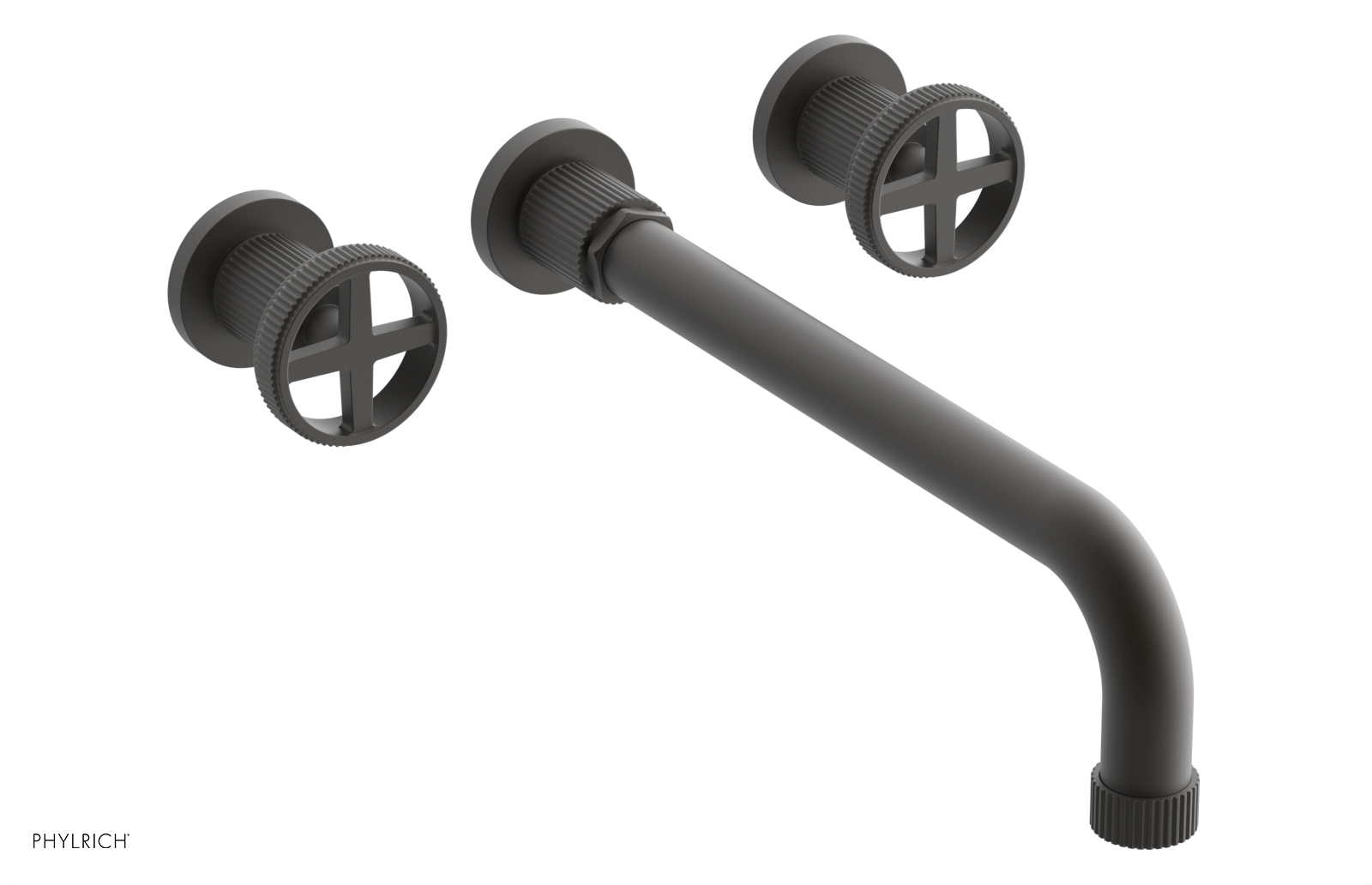 DUSTRIE - Wall Tub Set - 12" Spout - Cross Handles - Grooved 370-56-12