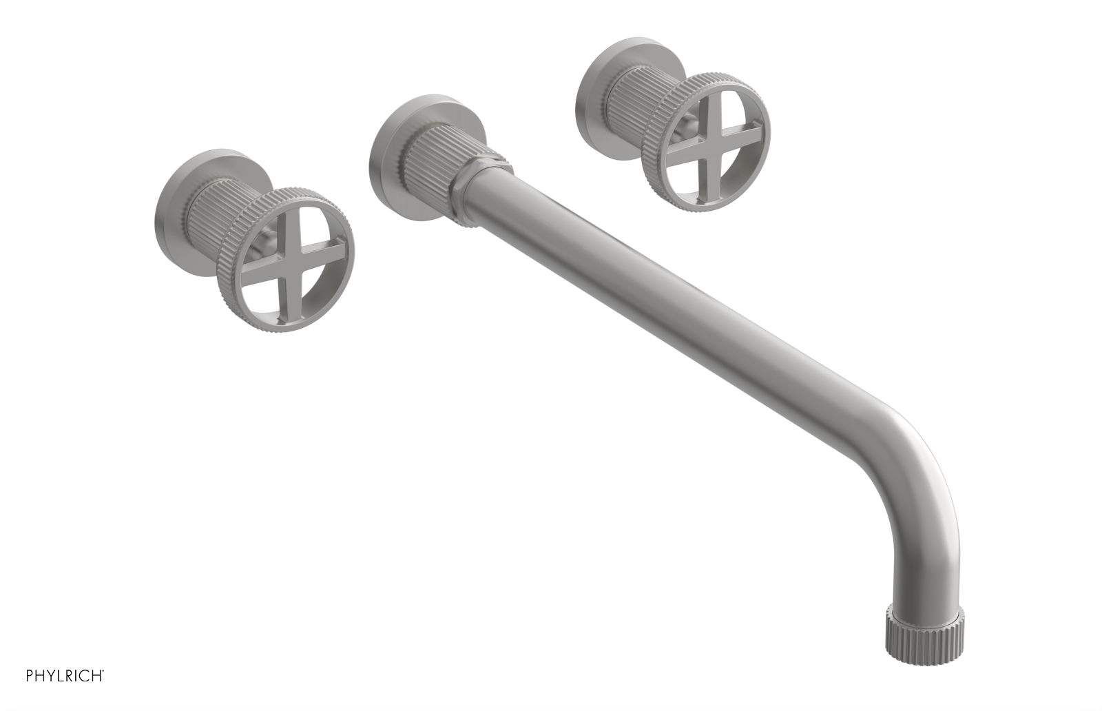 DUSTRIE - Wall Tub Set - 14" Spout - Cross Handles - Grooved 370-56-14