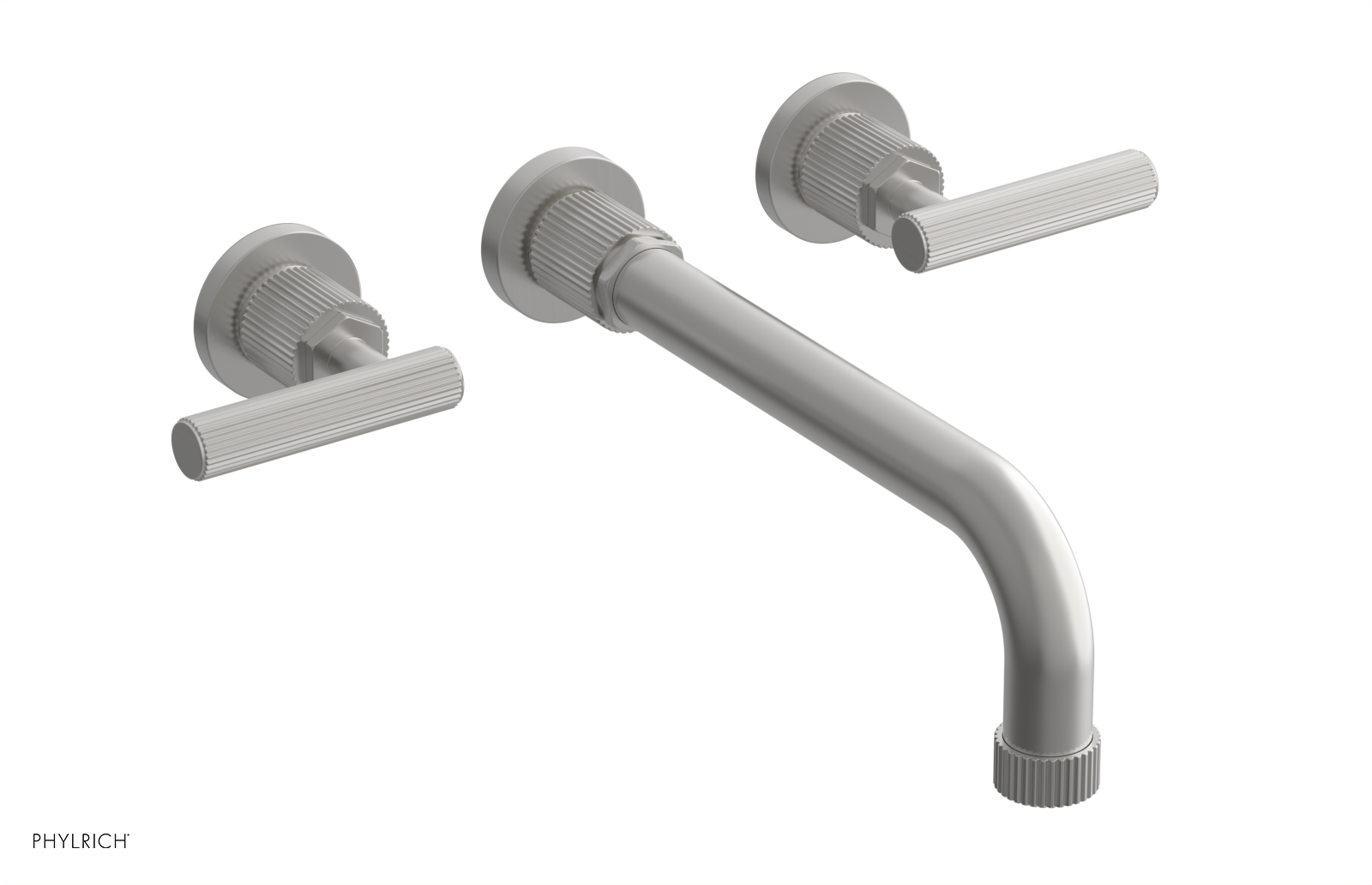 DUSTRIE Wall Lavatory Set - 10" Spout - Lever Handle - Grooved 370-12-10