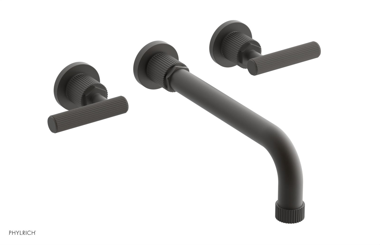 DUSTRIE Wall Lavatory Set - 10" Spout - Lever Handle - Grooved 370-12-10