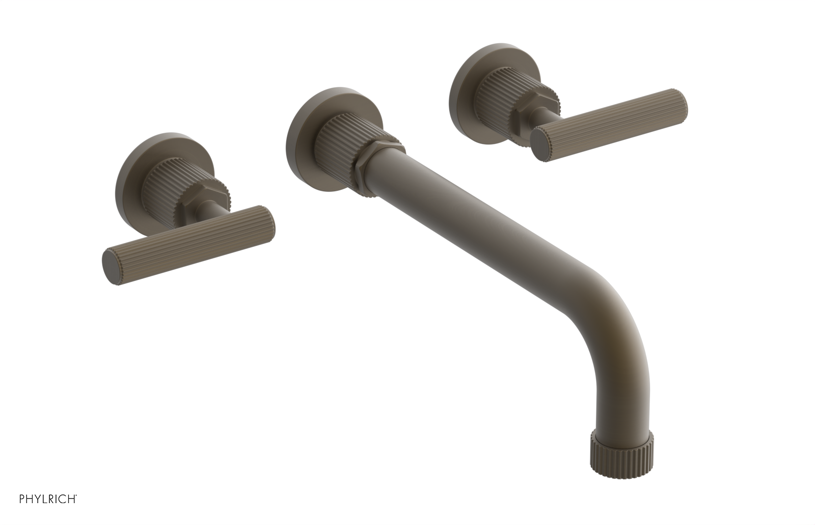 DUSTRIE Wall Lavatory Set - 10" Spout - Lever Handle - Grooved 370-12-10