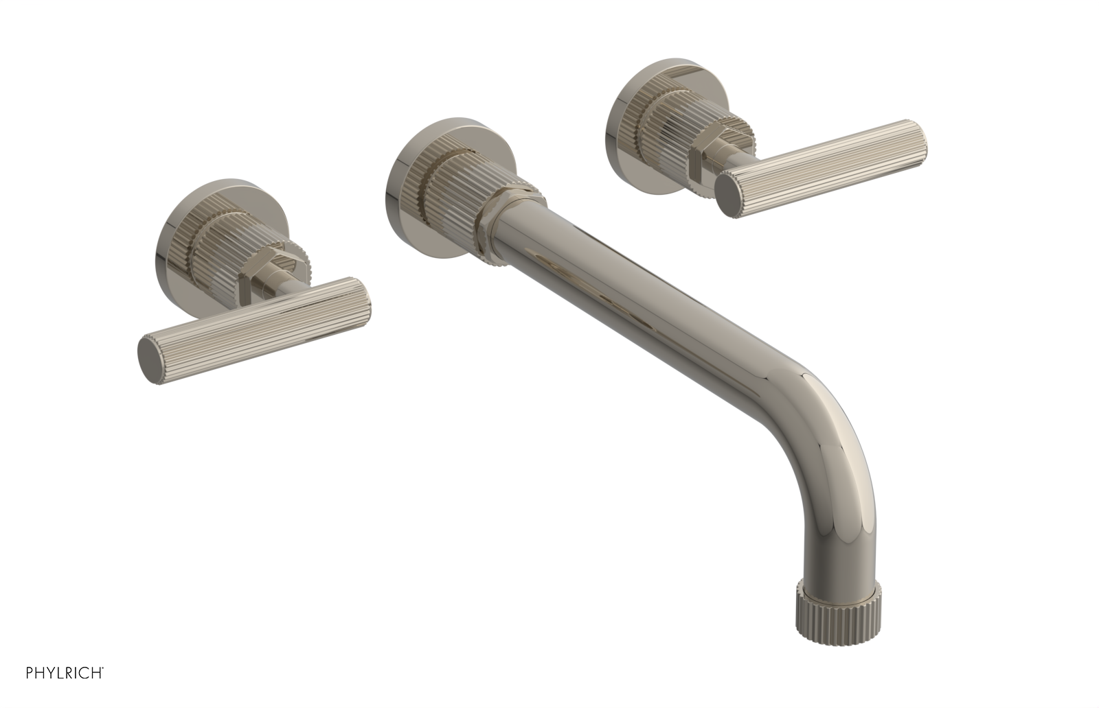 DUSTRIE Wall Lavatory Set - 10" Spout - Lever Handle - Grooved 370-12-10