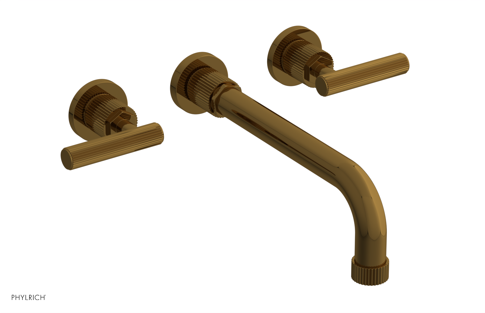 DUSTRIE - Wall Tub Set - 10" Spout - Lever Handles - Grooved 370-57-10