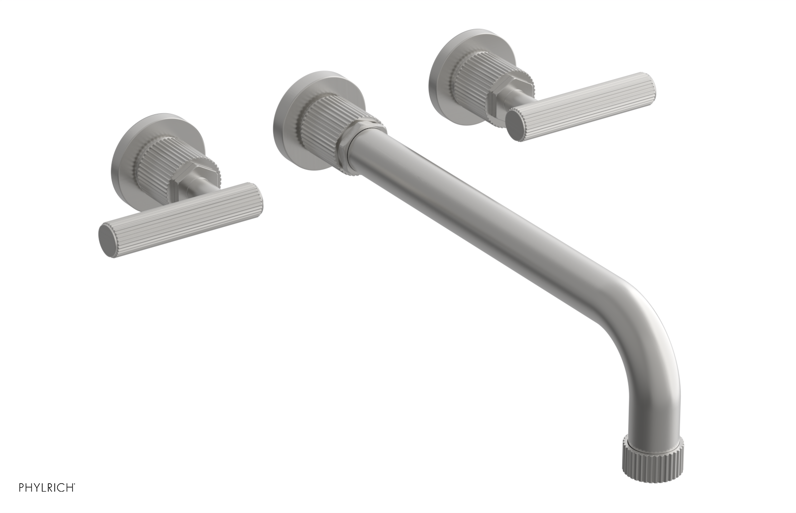 DUSTRIE Wall Lavatory Set - 12" Spout - Lever Handle - Grooved 370-12-12