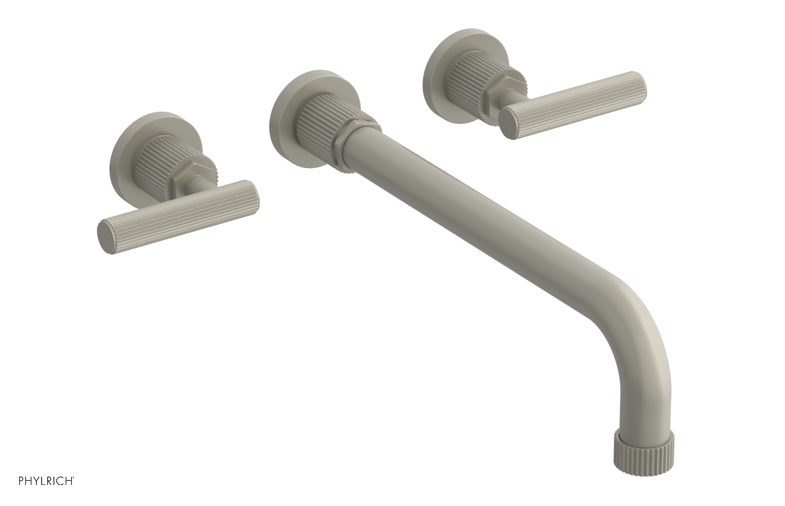 DUSTRIE Wall Lavatory Set - 12" Spout - Lever Handle - Grooved 370-12-12