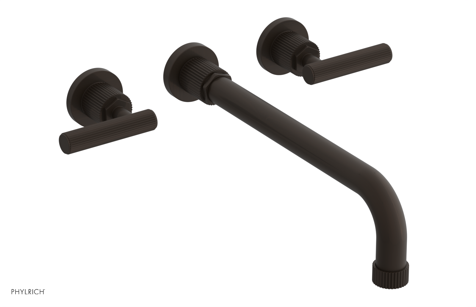 DUSTRIE - Wall Tub Set - 12" Spout - Lever Handles - Grooved 370-57-12