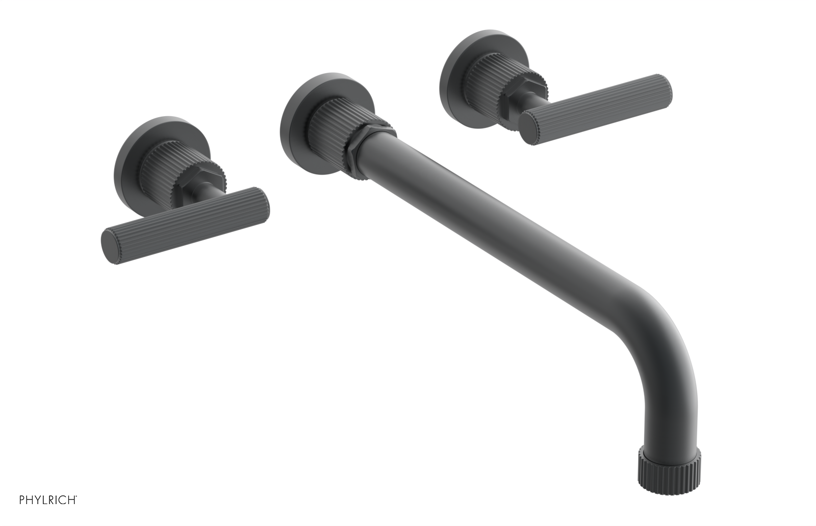 DUSTRIE - Wall Tub Set - 12" Spout - Lever Handles - Grooved 370-57-12