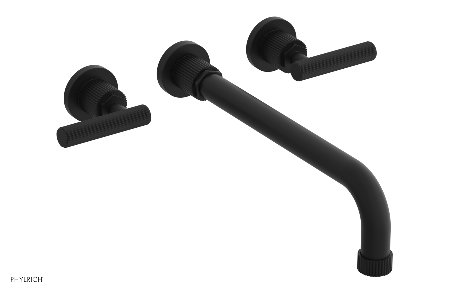 DUSTRIE - Wall Tub Set - 12" Spout - Lever Handles - Grooved 370-57-12