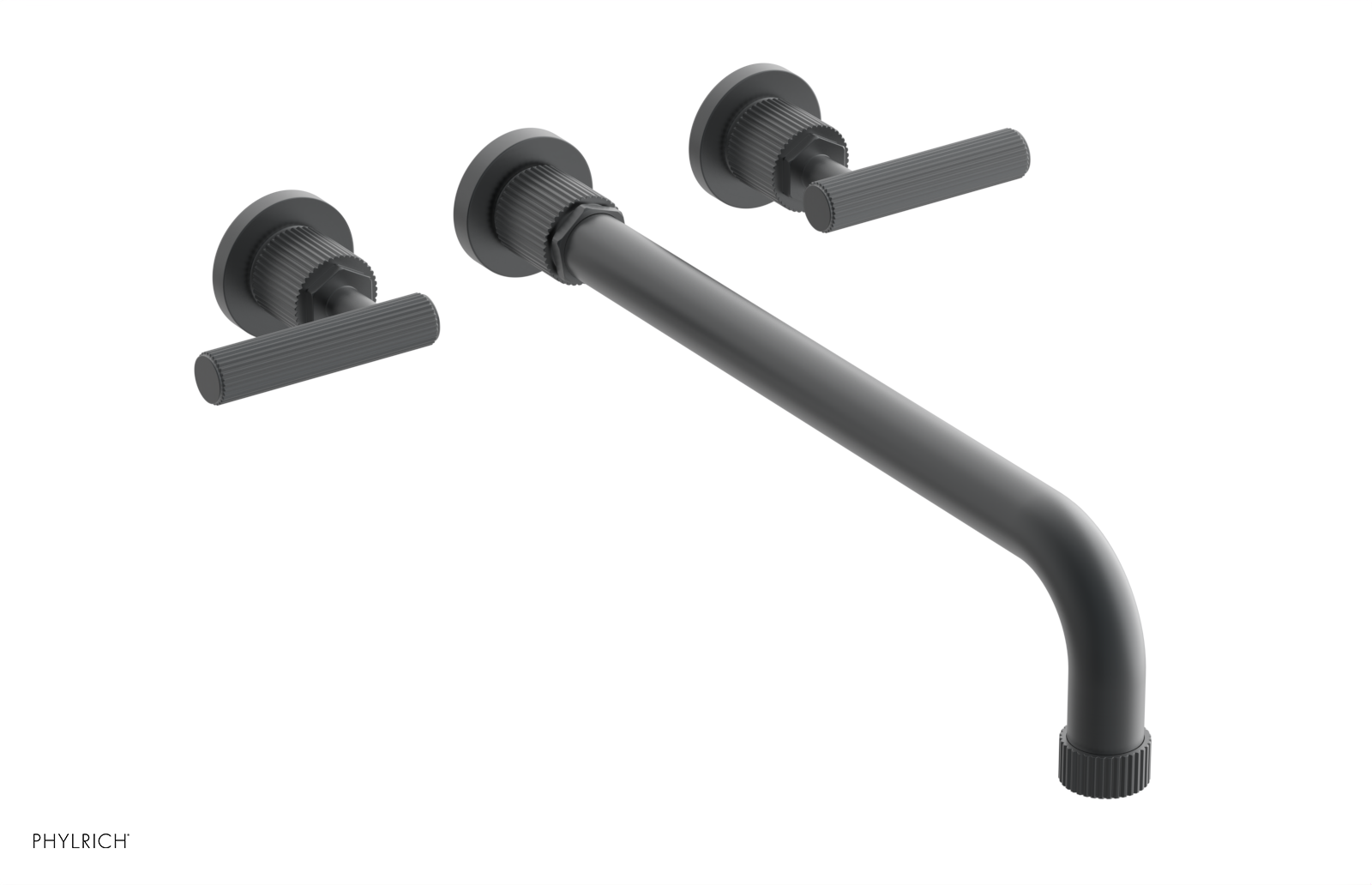 DUSTRIE - Wall Tub Set - 14" Spout - Lever Handles - Grooved 370-57-14