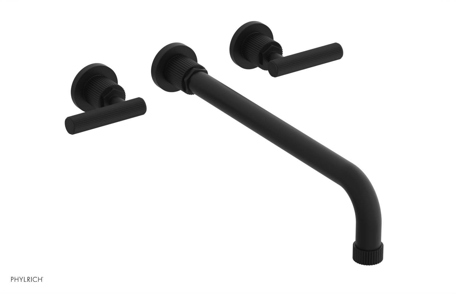 DUSTRIE - Wall Tub Set - 14" Spout - Lever Handles - Grooved 370-57-14