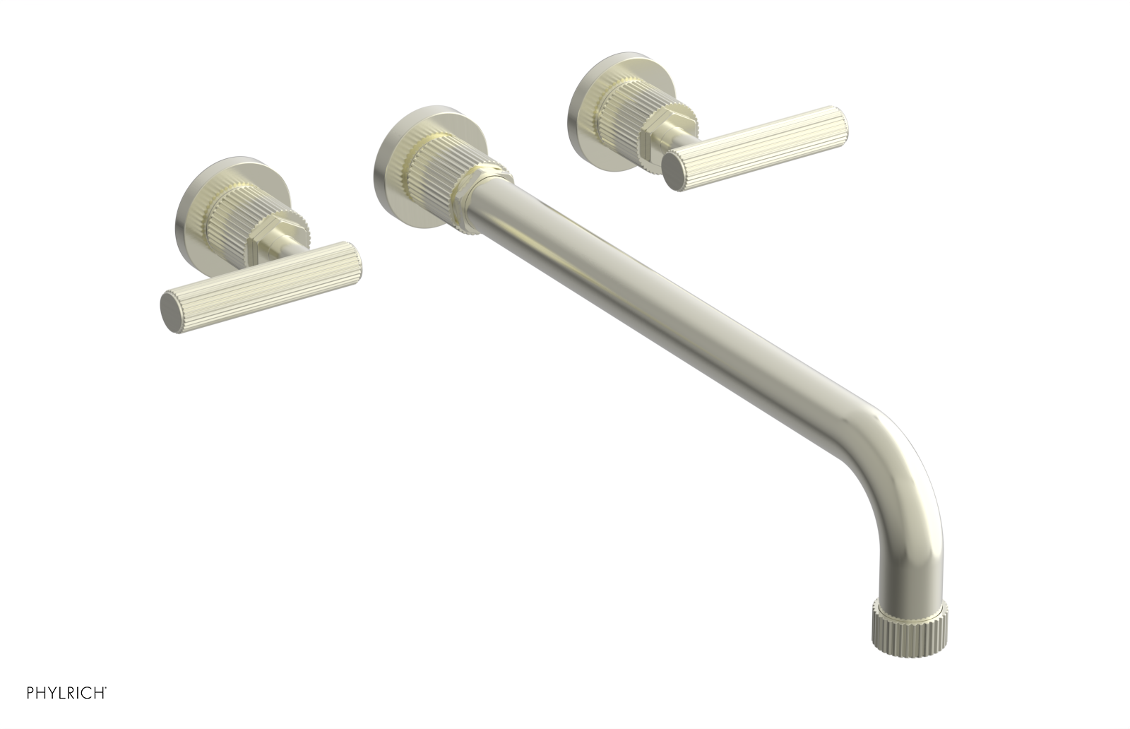 DUSTRIE - Wall Tub Set - 14" Spout - Lever Handles - Grooved 370-57-14