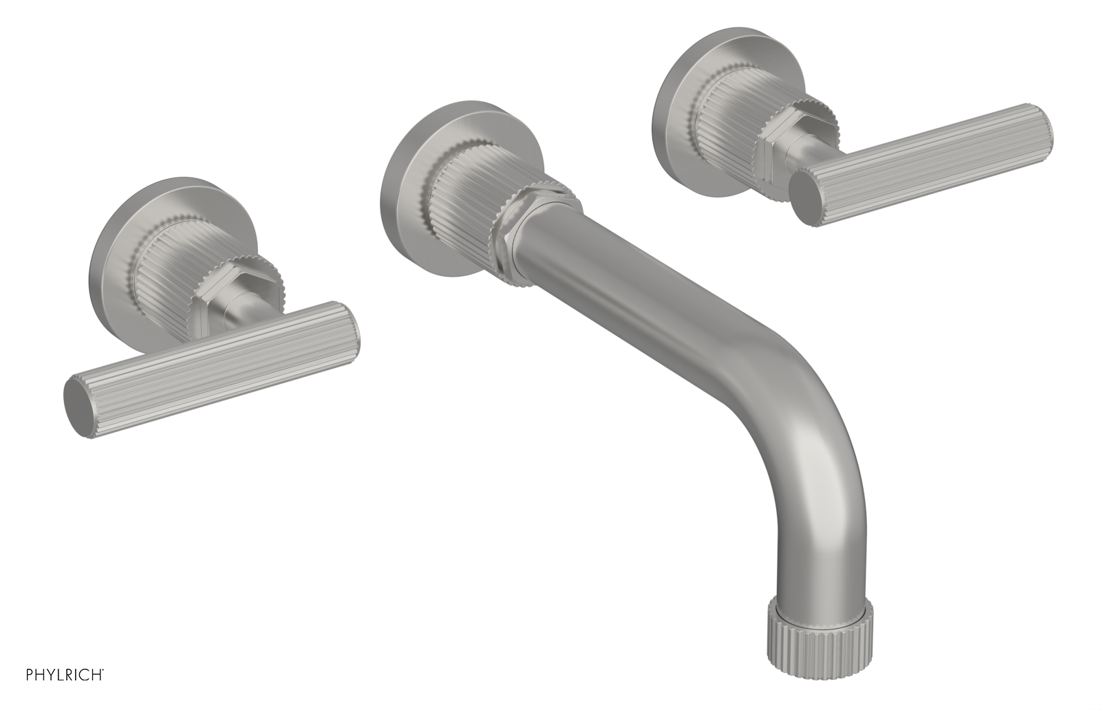 DUSTRIE - Wall Tub Set - 7 5/8" Spout - Lever Handles - Grooved 370-57