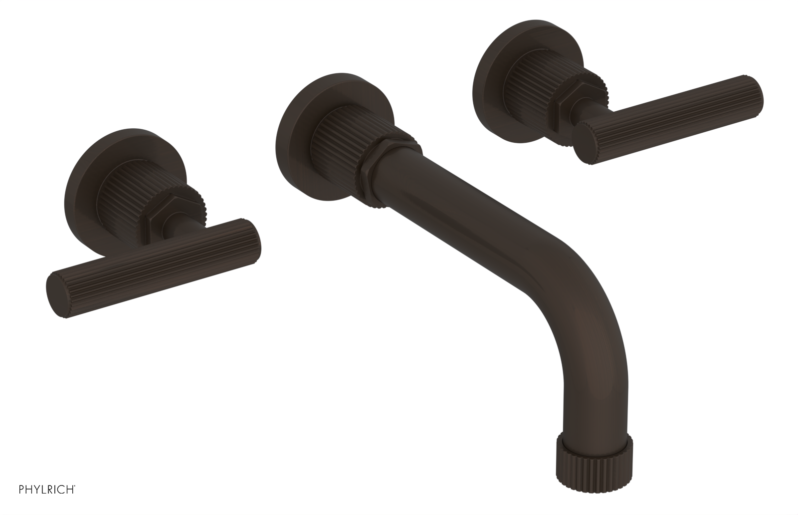DUSTRIE Wall Lavatory Set - 7 5/8" Spout - Lever Handle - Grooved 370-12