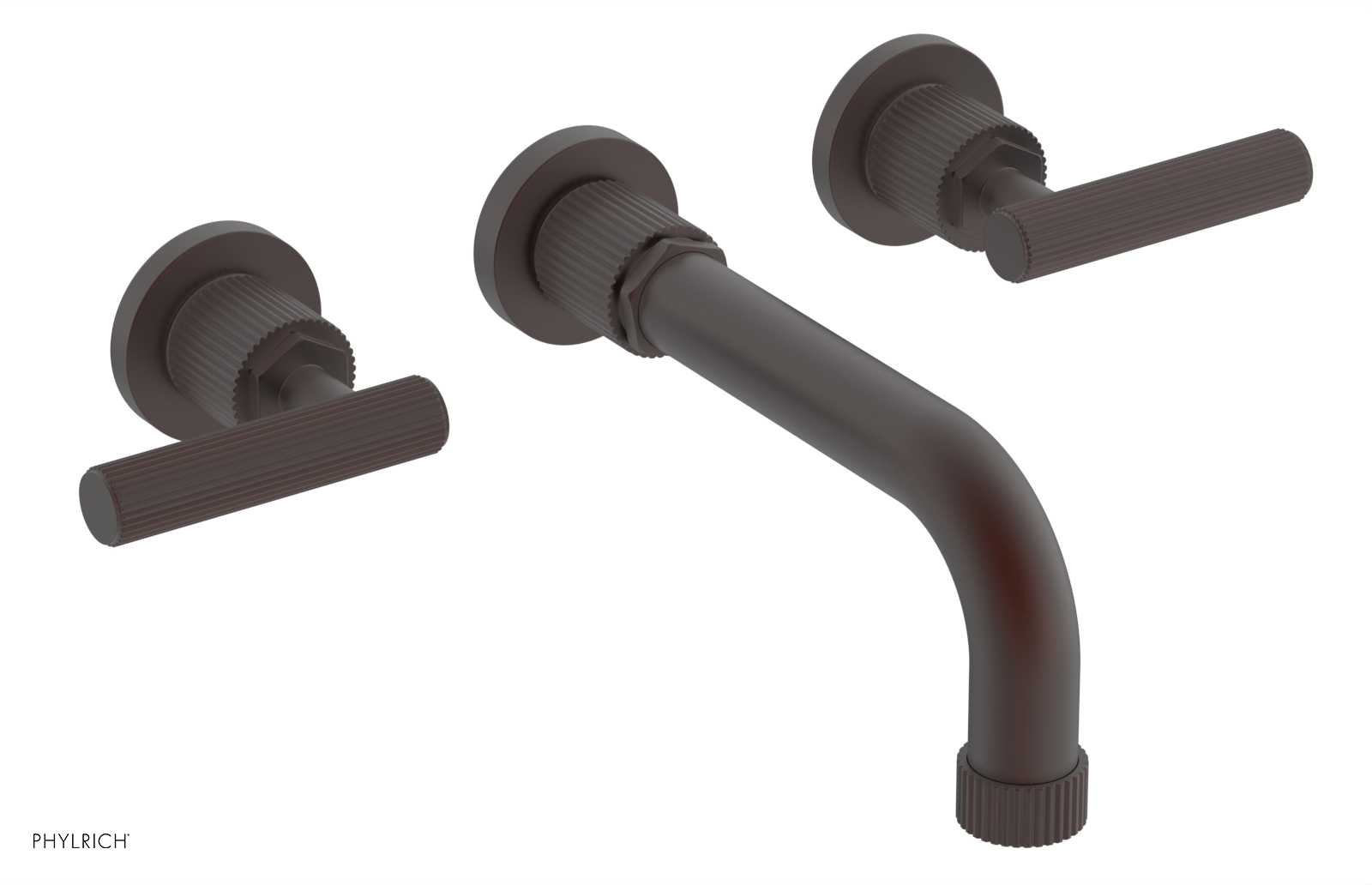 DUSTRIE Wall Lavatory Set - 7 5/8" Spout - Lever Handle - Grooved 370-12