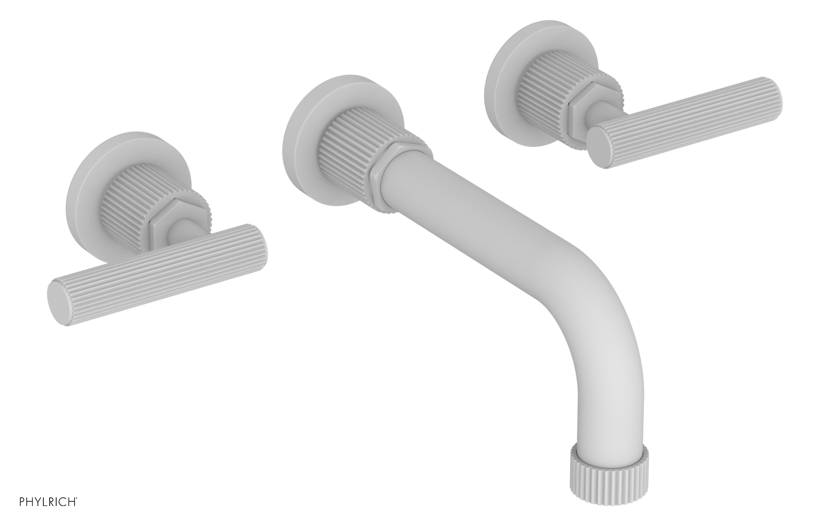 DUSTRIE - Wall Tub Set - 7 5/8" Spout - Lever Handles - Grooved 370-57