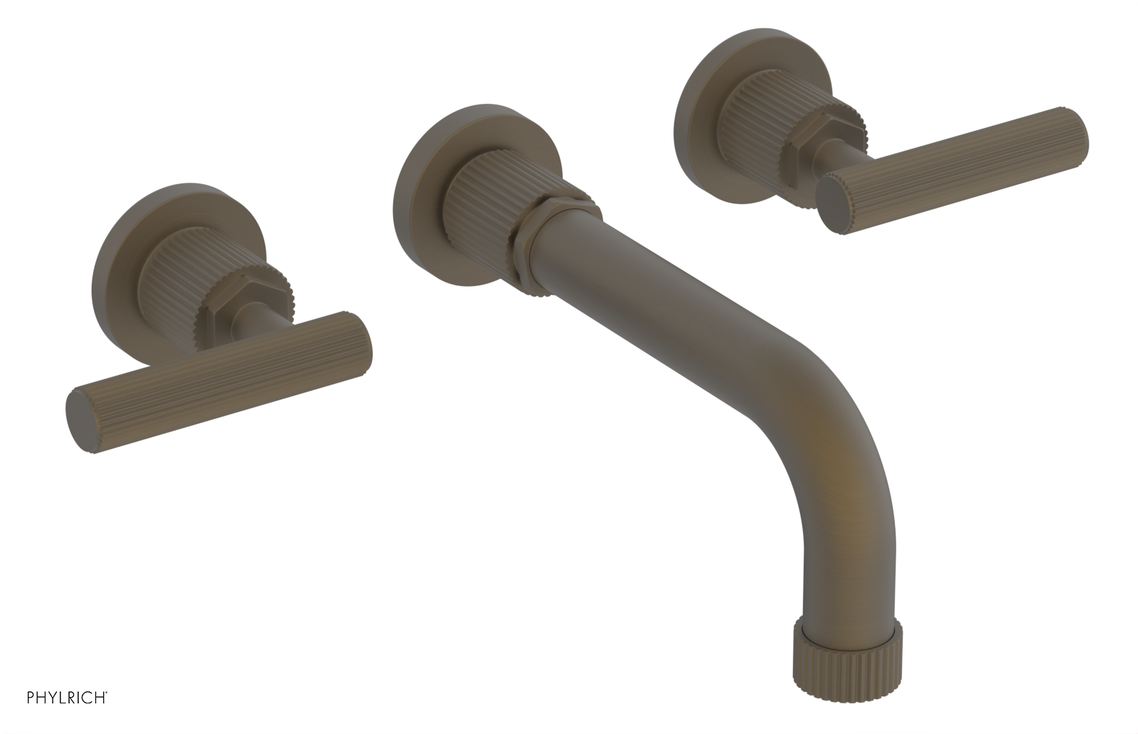 DUSTRIE Wall Lavatory Set - 7 5/8" Spout - Lever Handle - Grooved 370-12
