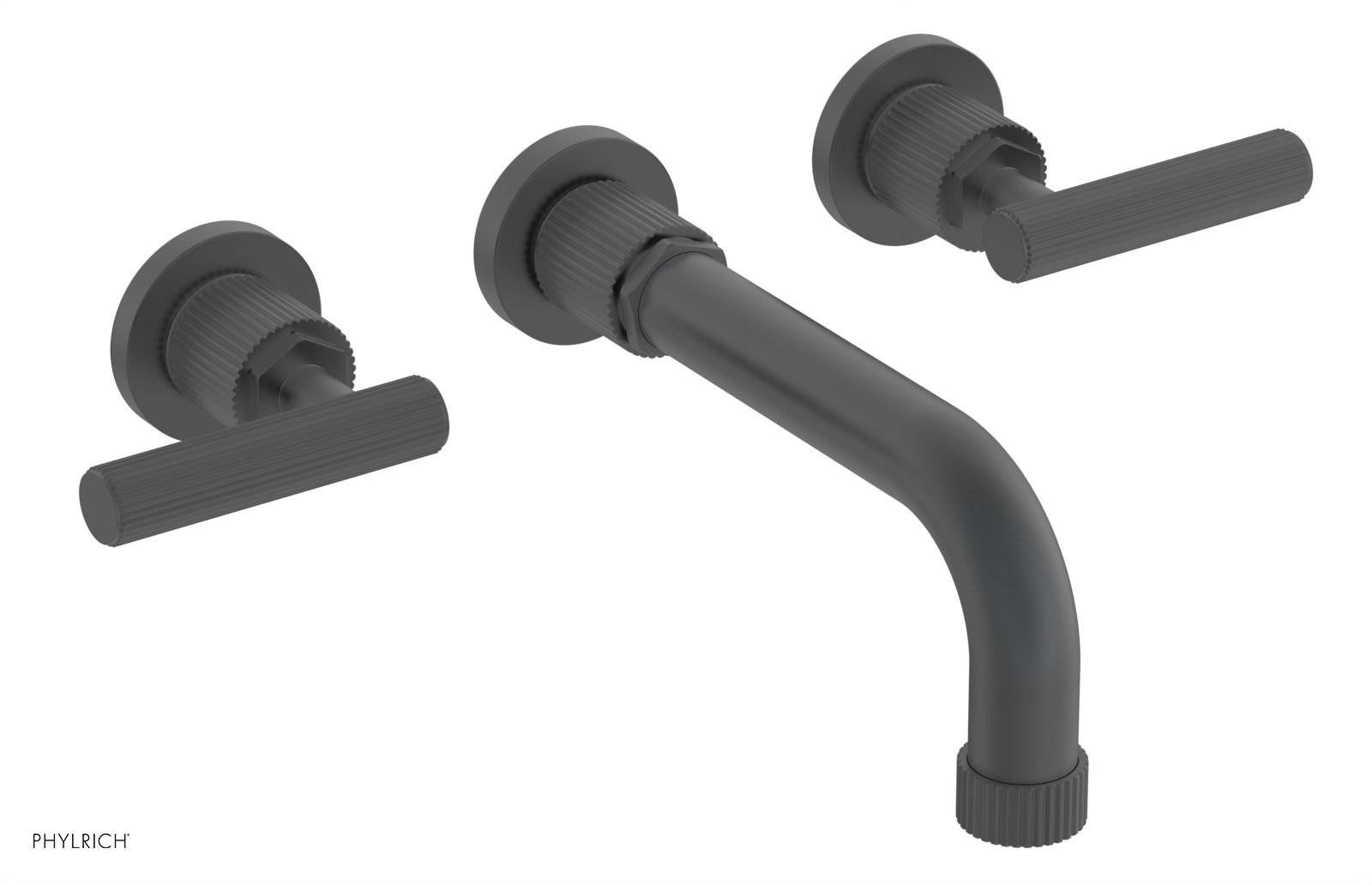 DUSTRIE - Wall Tub Set - 7 5/8" Spout - Lever Handles - Grooved 370-57
