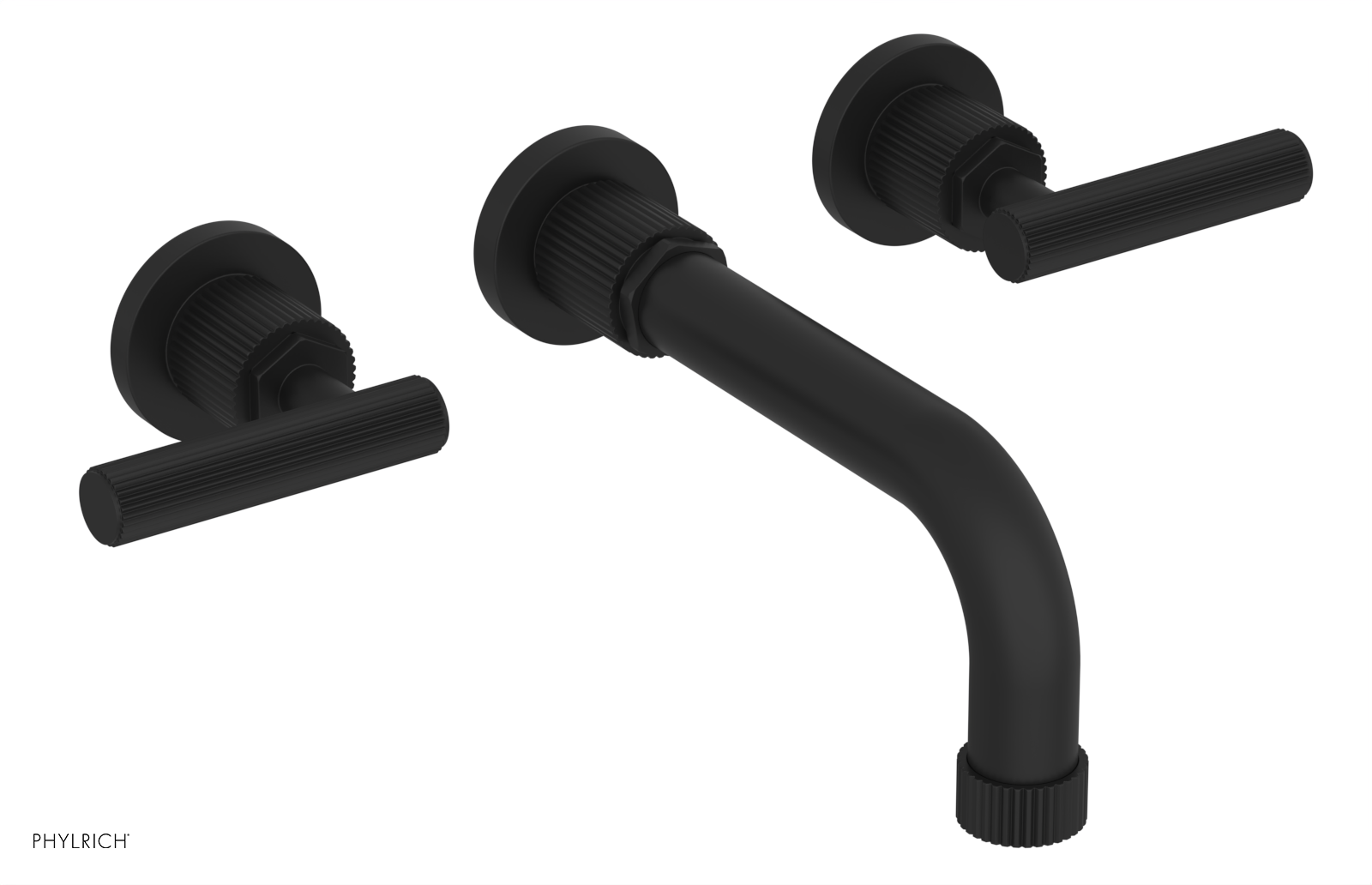 DUSTRIE - Wall Tub Set - 7 5/8" Spout - Lever Handles - Grooved 370-57