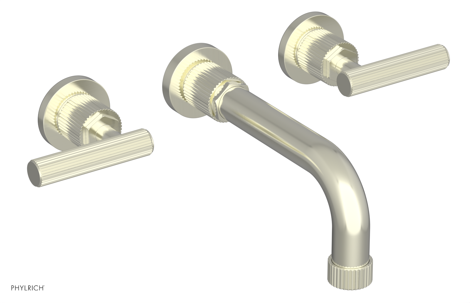 DUSTRIE - Wall Tub Set - 7 5/8" Spout - Lever Handles - Grooved 370-57
