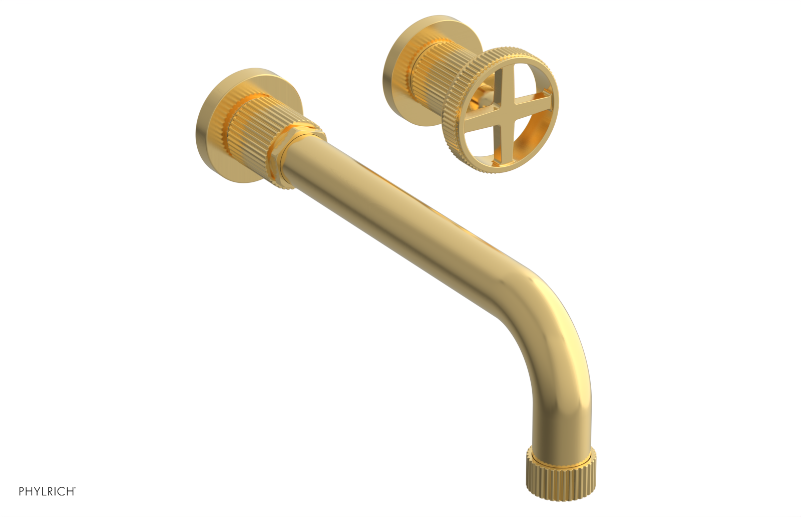 DUSTRIE Single Handle Wall Lavatory Set - 10" Spout - Grooved 370-15-10