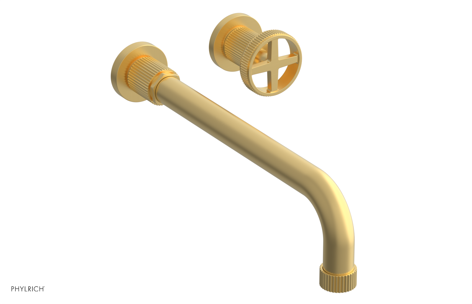 DUSTRIE Single Handle Wall Lavatory Set - 12" Spout - Grooved 370-15-12