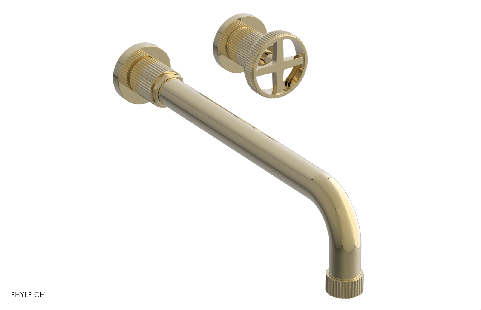 DUSTRIE Single Handle Wall Lavatory Set - 12" Spout - Grooved 370-15-12