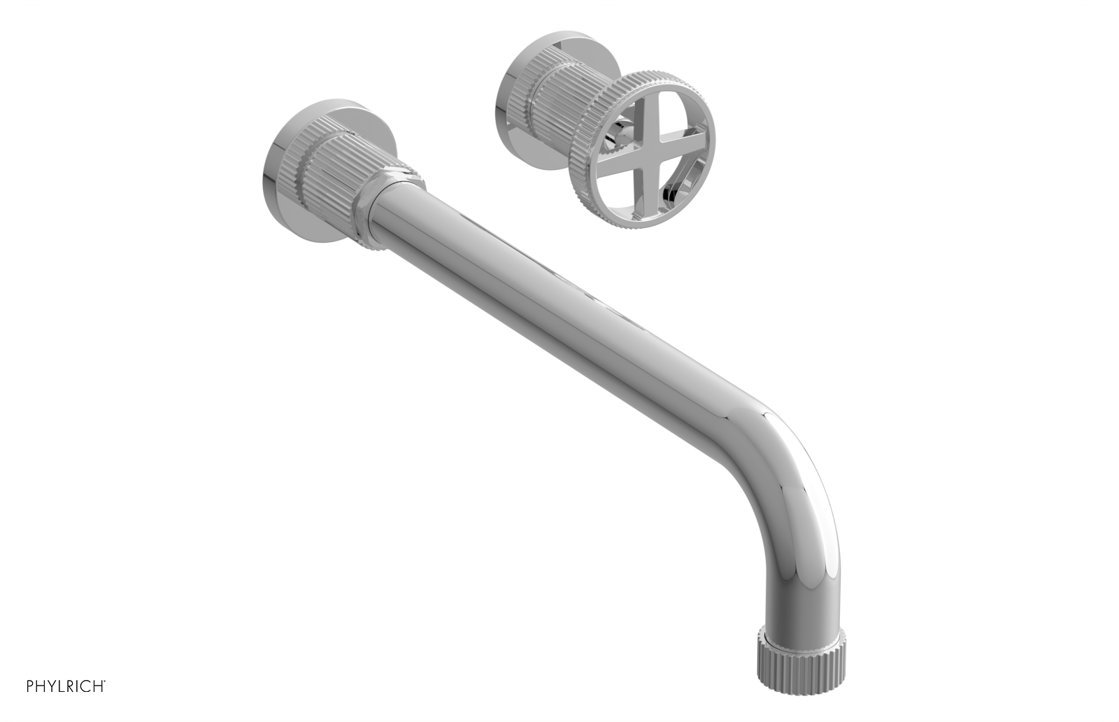 DUSTRIE Single Handle Wall Lavatory Set - 12" Spout - Grooved 370-15-12