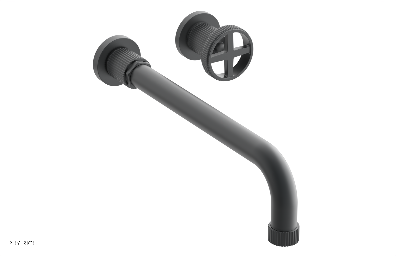 DUSTRIE Single Handle Wall Lavatory Set - 12" Spout - Grooved 370-15-12