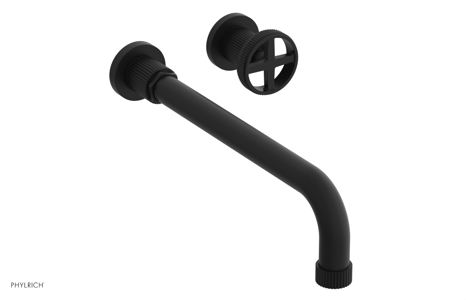 DUSTRIE Single Handle Wall Lavatory Set - 12" Spout - Grooved 370-15-12