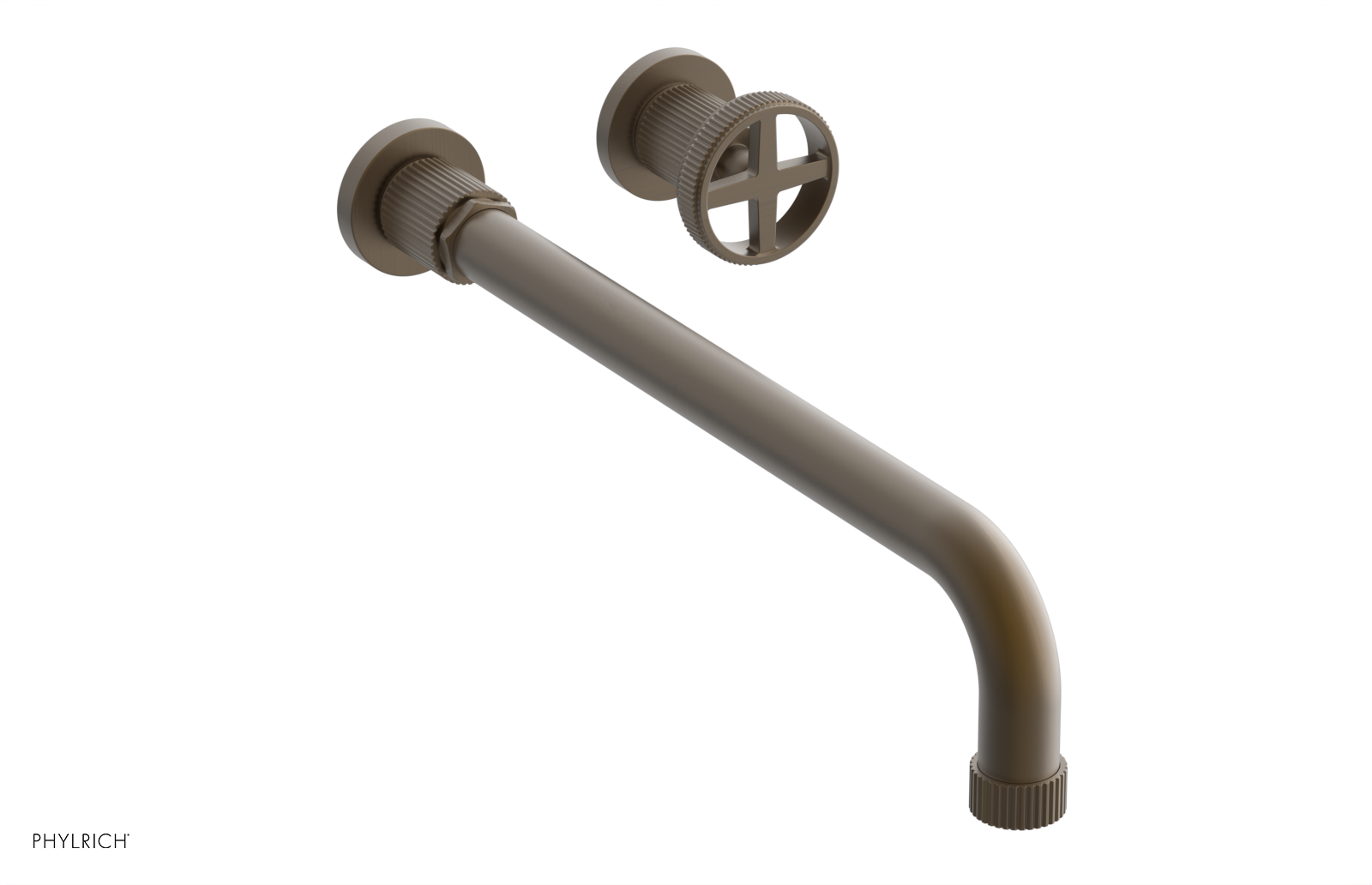 DUSTRIE Single Handle Wall Lavatory Set - 14" Spout - Grooved 370-15-14