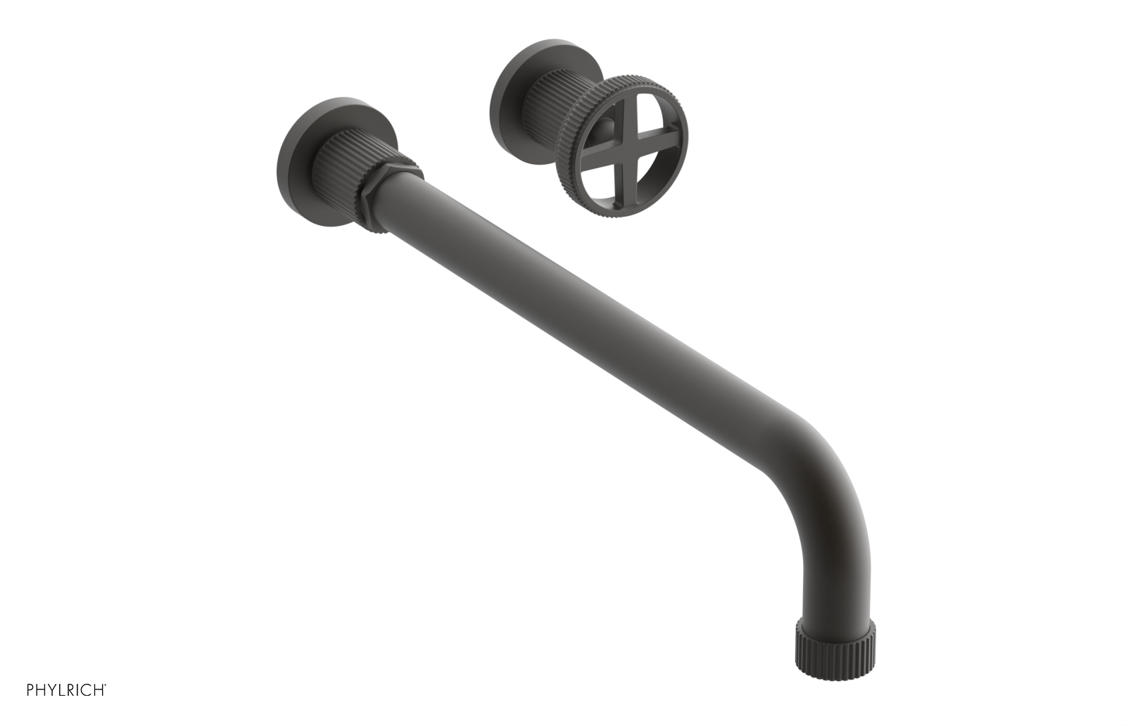 DUSTRIE Single Handle Wall Lavatory Set - 14" Spout - Grooved 370-15-14