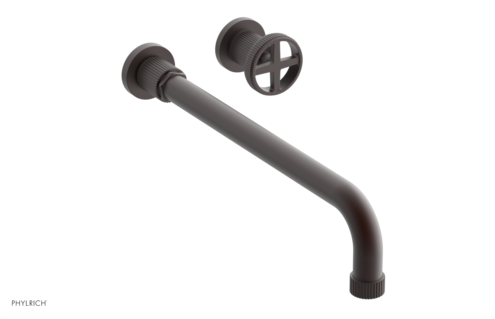 DUSTRIE Single Handle Wall Lavatory Set - 14" Spout - Grooved 370-15-14