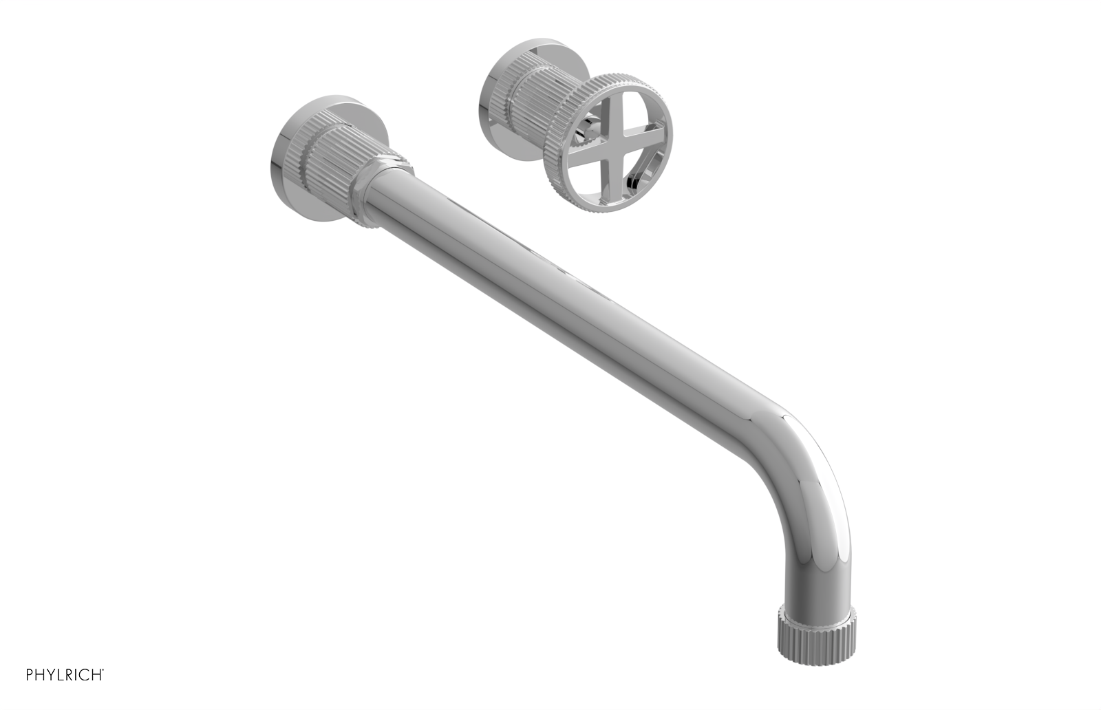 DUSTRIE Single Handle Wall Lavatory Set - 14" Spout - Grooved 370-15-14