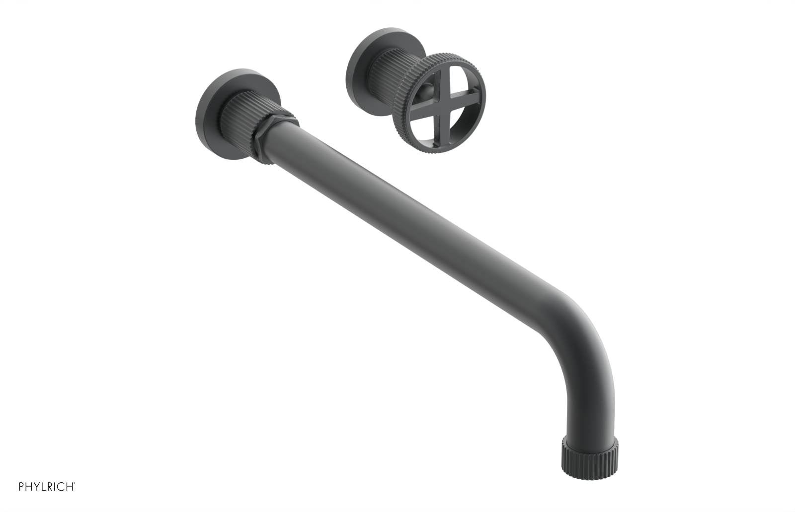 DUSTRIE Single Handle Wall Lavatory Set - 14" Spout - Grooved 370-15-14