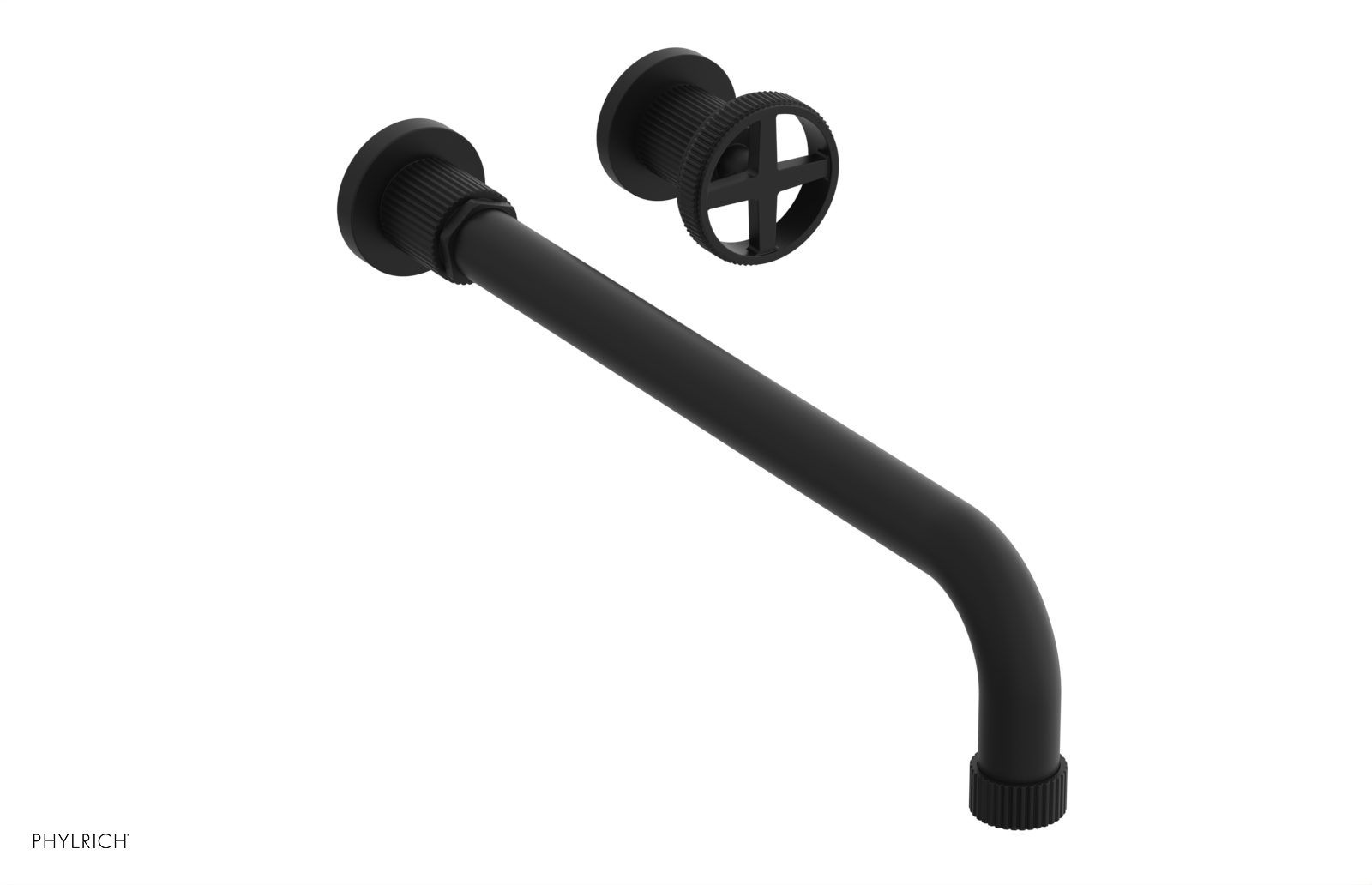 DUSTRIE Single Handle Wall Lavatory Set - 14" Spout - Grooved 370-15-14