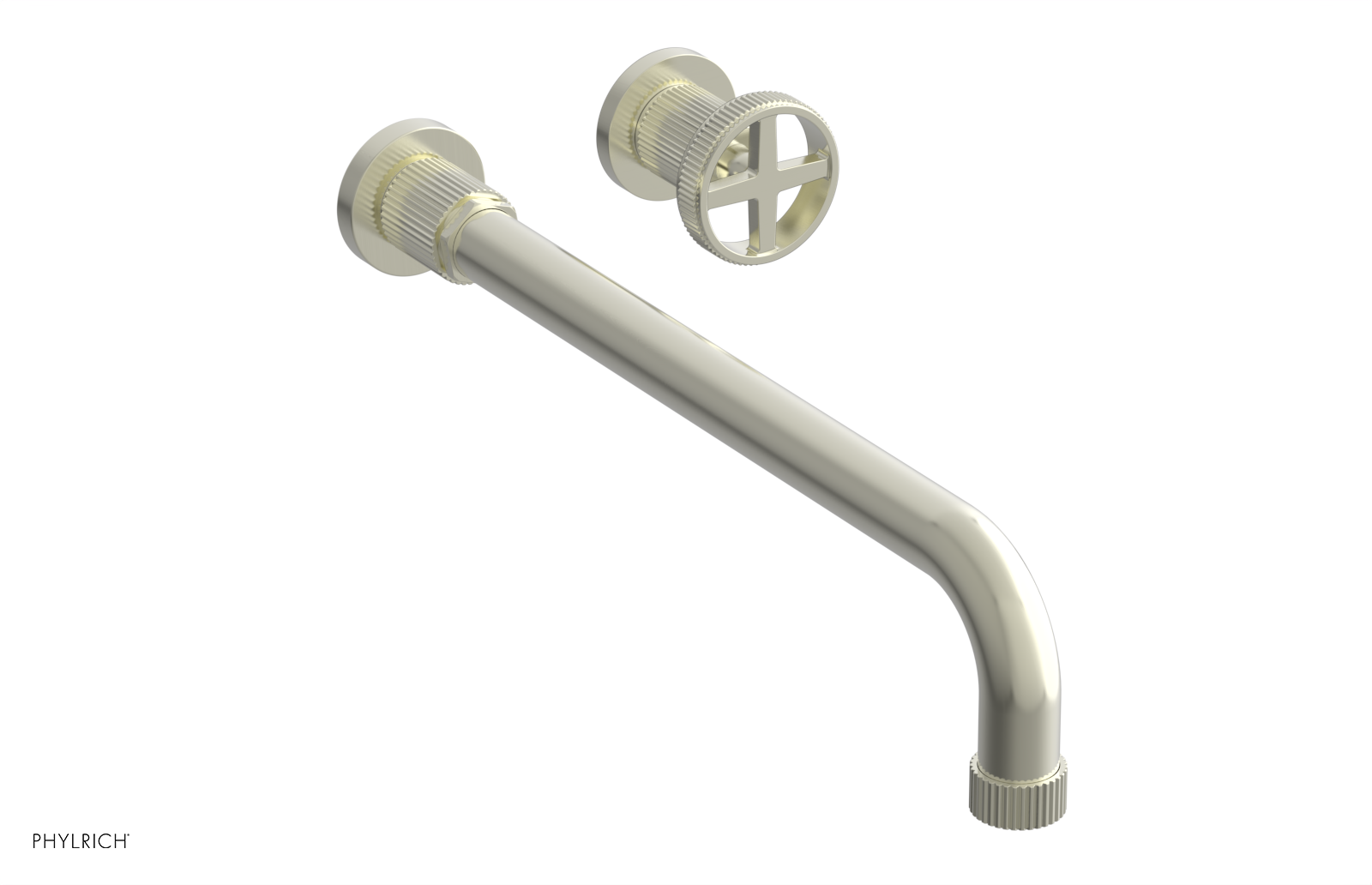 DUSTRIE Single Handle Wall Lavatory Set - 14" Spout - Grooved 370-15-14