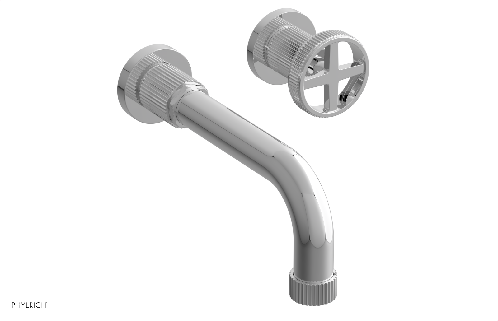 DUSTRIE Single Handle Wall Lavatory Set - 7 5/8" Spout - Grooved 370-15