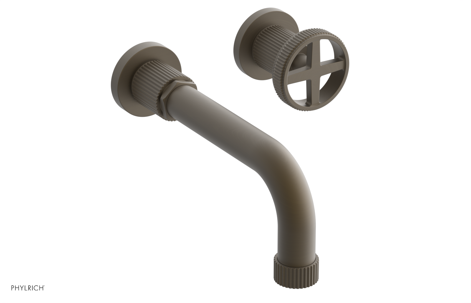 DUSTRIE Single Handle Wall Lavatory Set - 7 5/8" Spout - Grooved 370-15