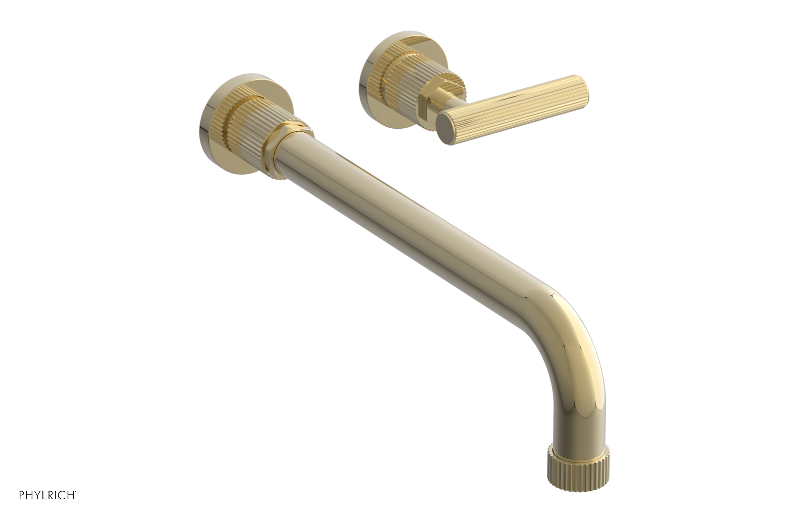 DUSTRIE Single Handle Wall Lavatory Set - 12" Spout - Grooved 370-16-12