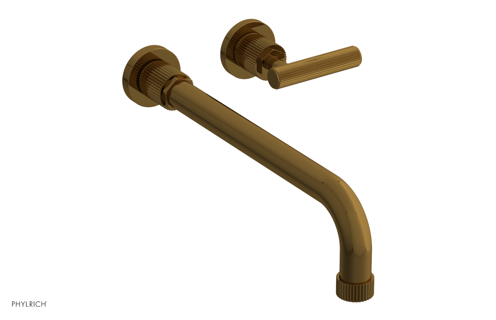 DUSTRIE Single Handle Wall Lavatory Set - 12" Spout - Grooved 370-16-12