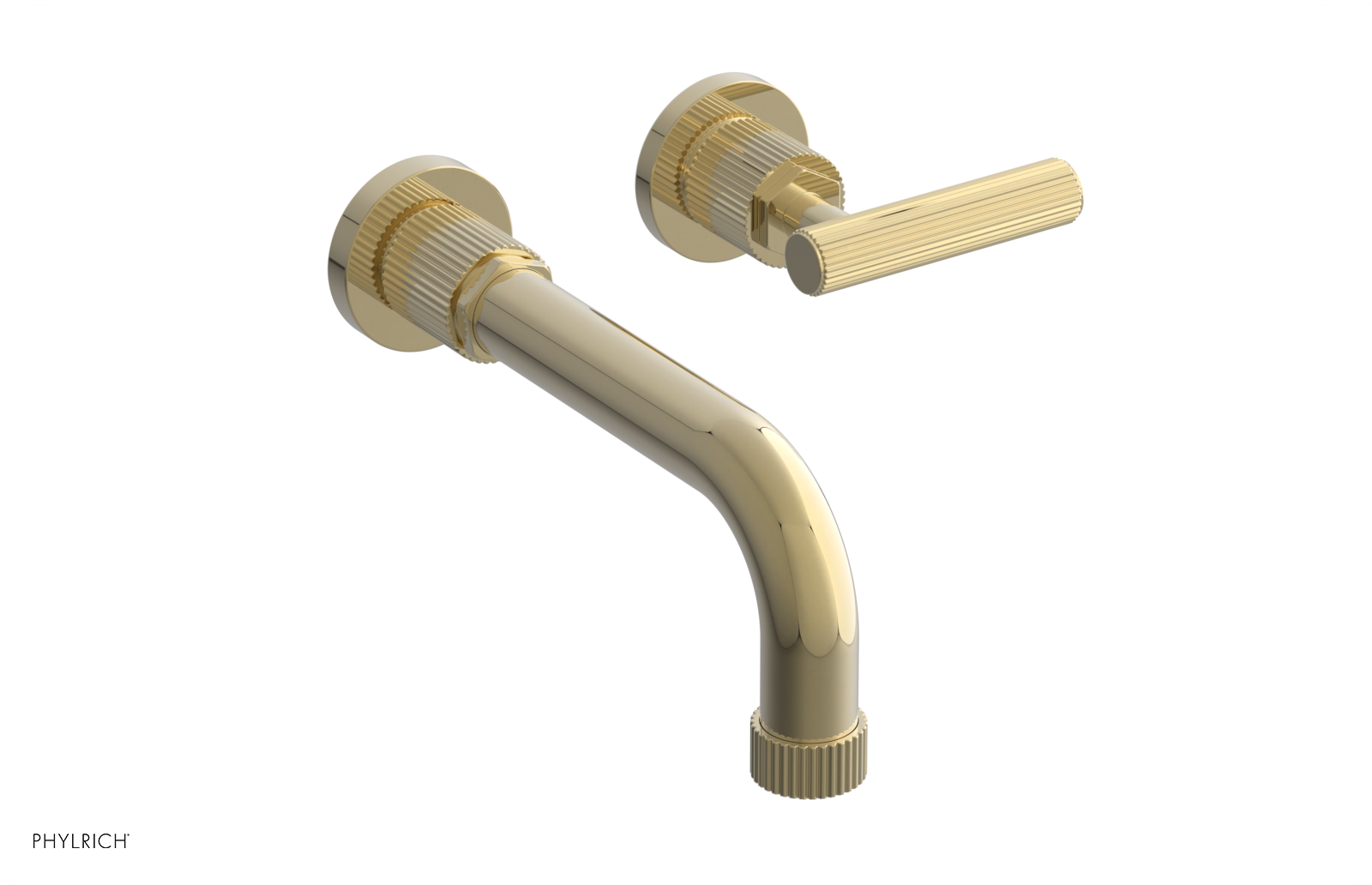 DUSTRIE Single Handle Wall Lavatory Set - 7 5/8" Spout - Grooved 370-16